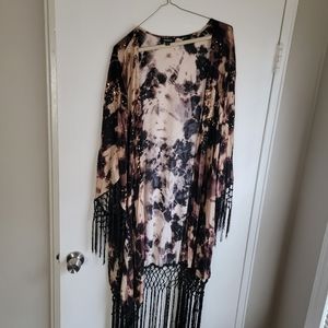 Torrid (NWOT) Boho Acid Wash Duster